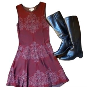 Max‎ Studio Specialty Products Womans Burgundy Sweater Sleeveless Dress Size Med